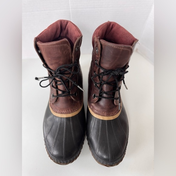 Sorel Cheyanne Winter Snow Duck Rain Rubber Leather Boots Shoes Men’s Size 10 main image 9
